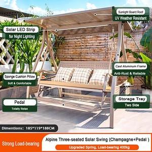 premium solar powered swing chairs