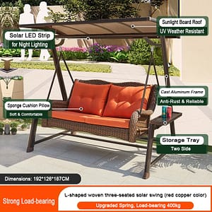 solar rocking chair red copper (复制)