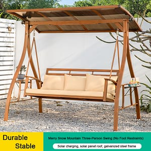 solar powered swing wood grain color (复制)