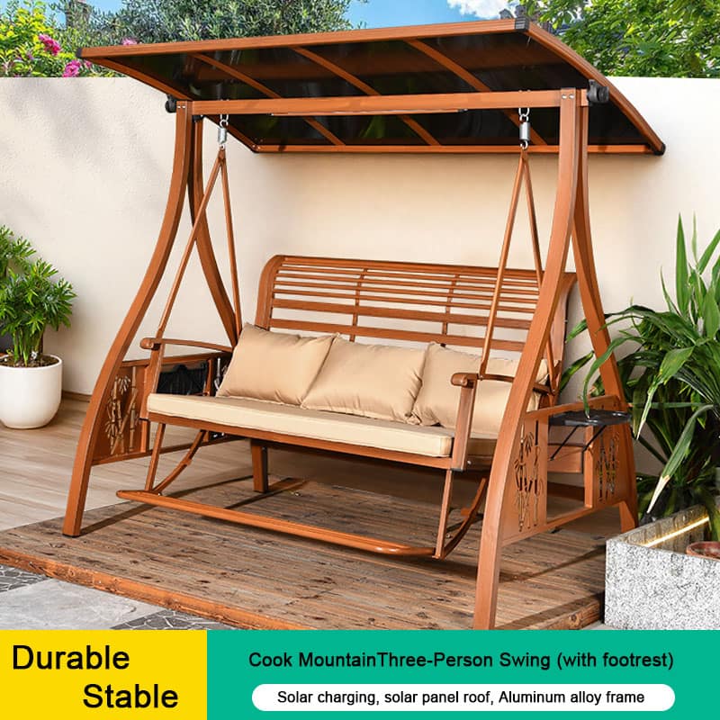 hanging chair outdoor solar powered wood grain color with footrest (复制) hanging chair outdoor solar powered wood grain color with footrest (复制)
