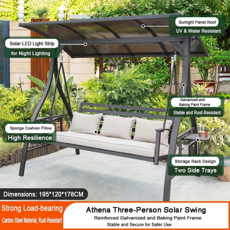 solar powered swing solar powered swing
