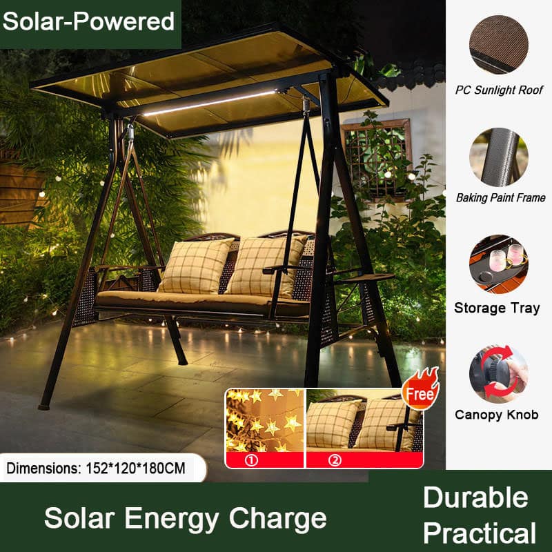solar garden swing chair solar garden swing chair